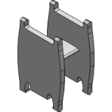 H-shaped shelf unit